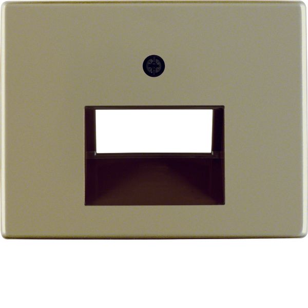 Center RJ-datacont.ds. 2-v with 45° output, birch Arsys, aluminum (bronze) image 1