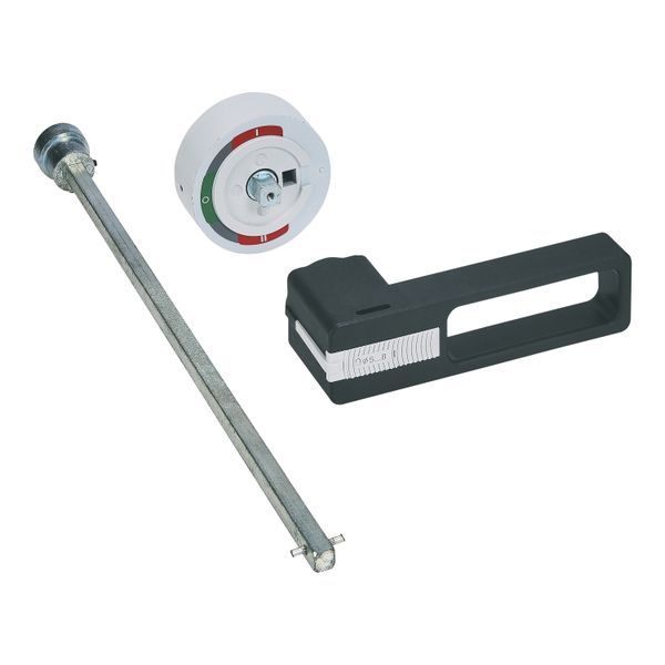 Standard front offset rotary control (black) with available depth for DSX for installation on plate image 1