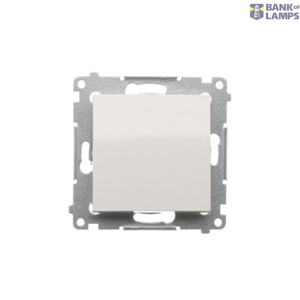 Intermediate switch without pictogram, (module), 16AX, Screw, white image 1