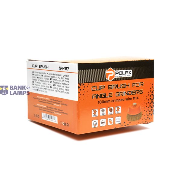 Cup brush M14 100mm for angle grinders M14 (crimped wire) image 2