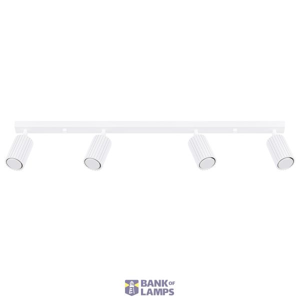CEILING STRIP WITH FOUR WHITE SPOTLIGHTS FROM THE CARBON SERIES FOR A MODERN LIVING ROOM image 7