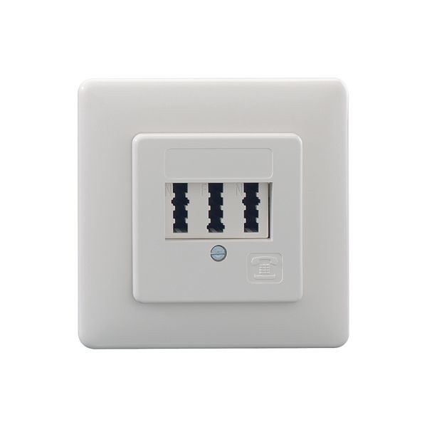 NFN TAE-Steckdose, reinweiß (ähnlich RAL 9010), mit Metalltragring, mit Spreizkrallen image 1