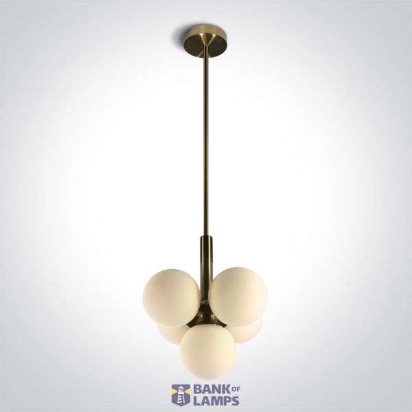BRUSHED BRASS PENDANT 5x9W G9 100-240v image 1