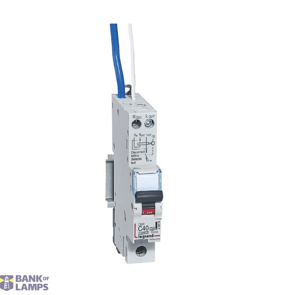 418978 RCBO DX3 10000A 1 pole 40A curve C type A 10mA image 2