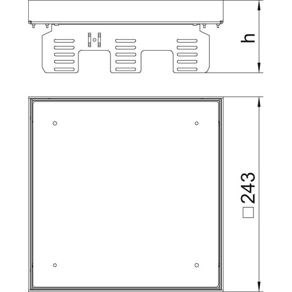 RKN2 UZD3 9MS20 Square cassette blank 243x243mm image 2