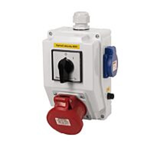 Combination SB010 2xsocket + switch IP44 image 1