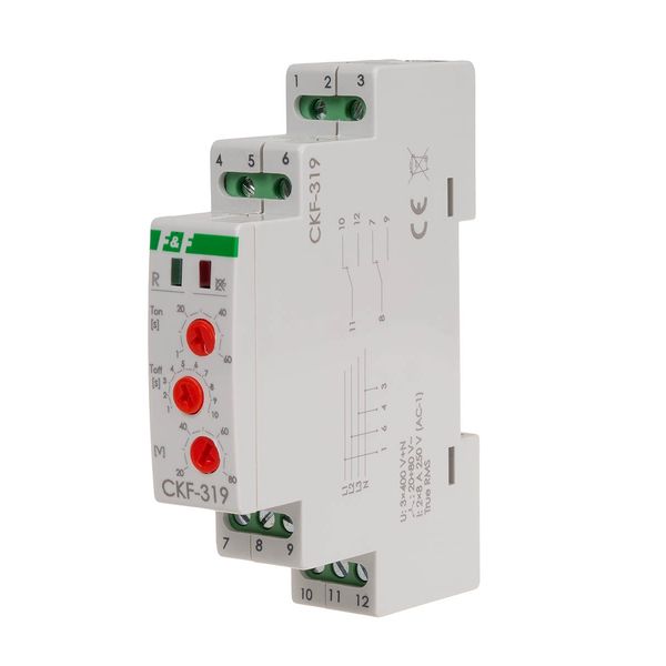 Phase loss sequence sensor with adjustable trip and recovery time, True RMS image 1