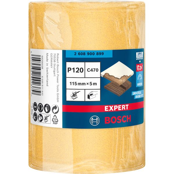 EXPERT C47 Sandpaper Roll for Handsanding 115 mm, 5 m, G 12 image 3