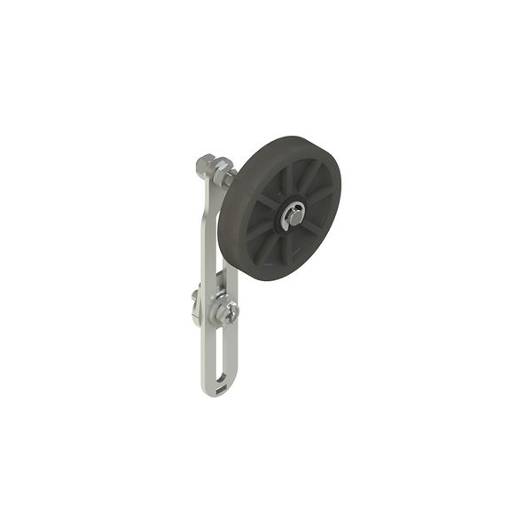 Adjustable lever with overhanging rubber roller, 50 mm diameter image 1