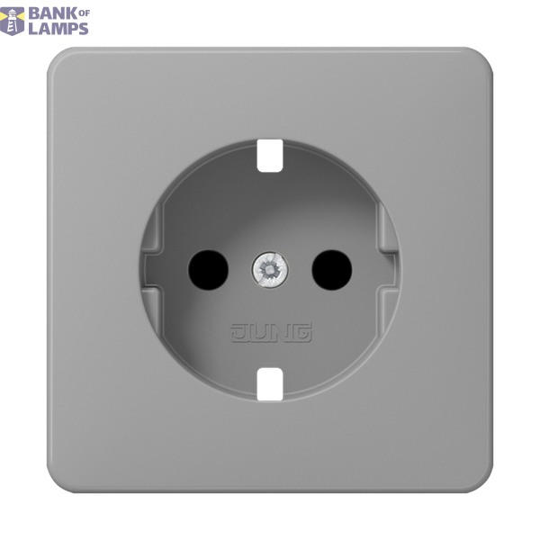 Cover for SCHUKO® sockets, integrated increased contact protection, SAFETY+, CD series, grey image 1
