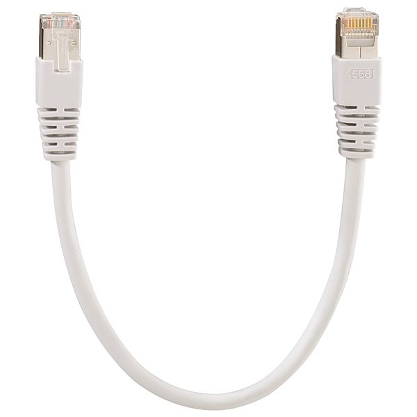 Patch cable, Cat.6A iso 1.0 m gray (similar to RAL 7035) image 1