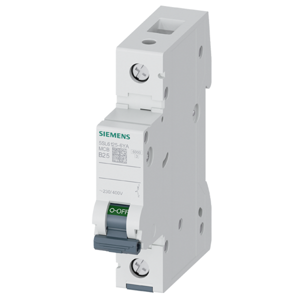 Miniature circuit breaker 230/400 V 6kA, 1-pole, B, 25A image 1