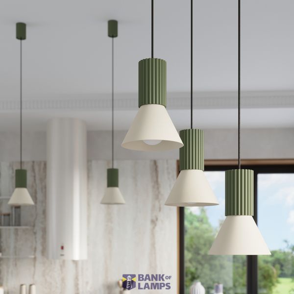 Pendant lamp ESTRIA 3P beige/olive green image 11