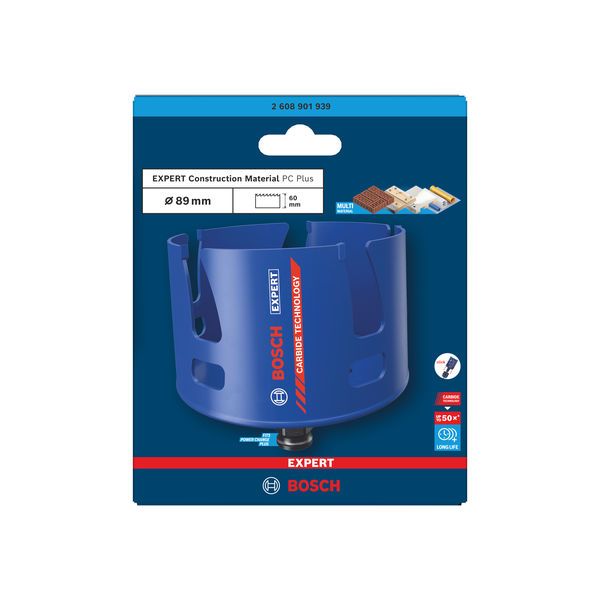 EXPERT Construction Material Hole Saw 92 mm image 2