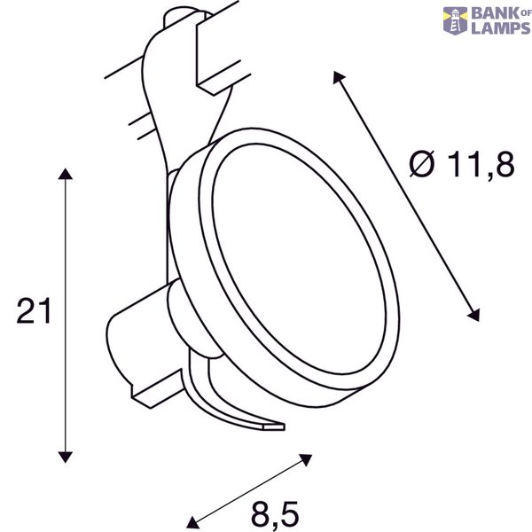 YOKI QPAR111 Spot for EASYTEC II,GU10,max.75W,inc. deco ring image 2