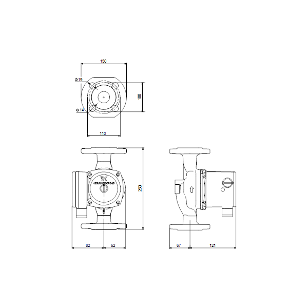Drinkwater Circulator pump UPS 40-50FN 250 1x230V 50Hz 9H PN6/10 image 3