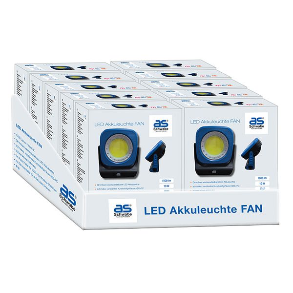 Display with 10 Rechargeable LED Lamps “FAN” image 1