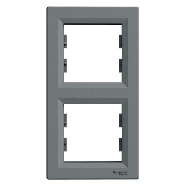 Asfora-vertical 2-gang frame-steel image 1