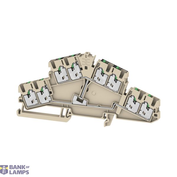 Multi-tier modular terminal, SNAP IN, dark beige, 2.5 mm², 800 V, Numb image 1