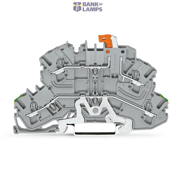 Double-deck disconnect terminal block with pivoting knife disconnect f image 1