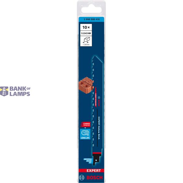 EXPERT ‘Hollow Brick’ S 1543 HM Reciprocating Saw Blade 10-pc image 1