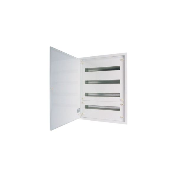 BF-U-2S-4/96-100 Complete flush-mounting/hollow wall slim distribution board, white, 24 SU per row, 4 rows, 100 mm mounting depth image 1
