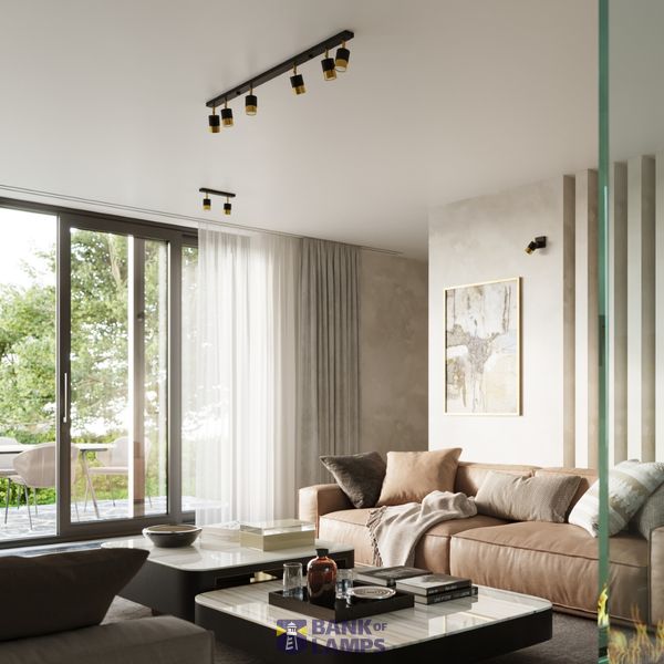 CEILING LAMP NERO 3 BLACK/GOLD GU10 3X40W IP20 image 9