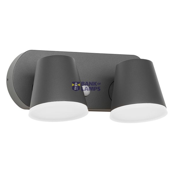 Zeta LED Round Double PIR 20W 1300lm 3000K IP54 anthracite image 1