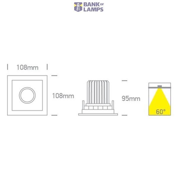 WHITE LED 12W WW 60deg 230V ADJUSTABLE image 2