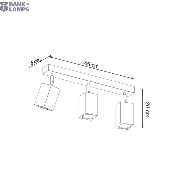 CEILING LAMP KEKE 3 OAK GU10 3X40W IP20 image 9
