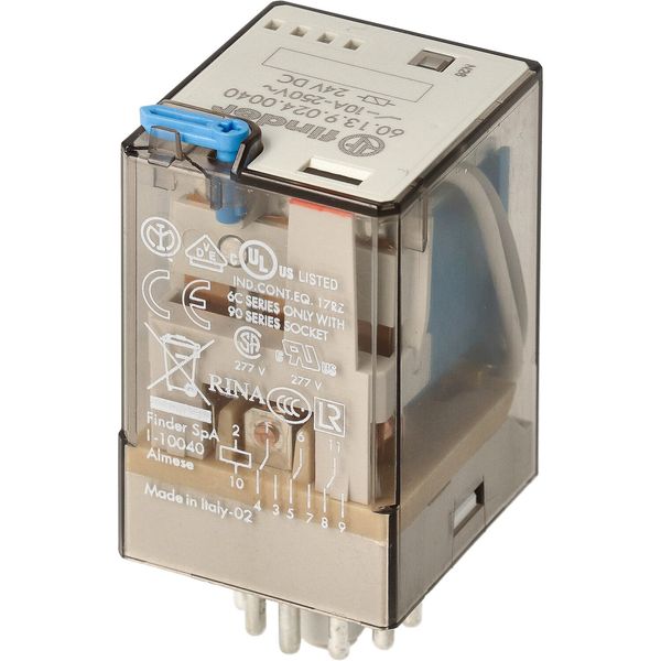 Rel. 3CO 10A/220VDC/Agni/Test button/Mech.ind (60.13.9.220.0040) image 3
