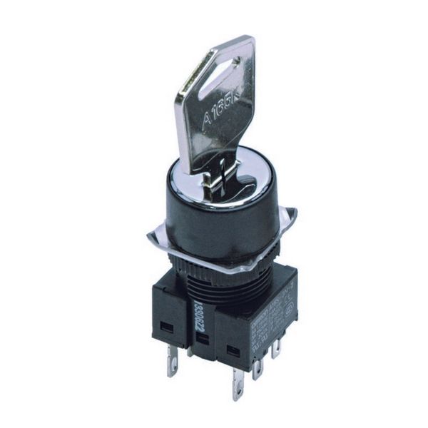 Selector switch complete, round, key-type, 3 notches, manual reset, IP image 4
