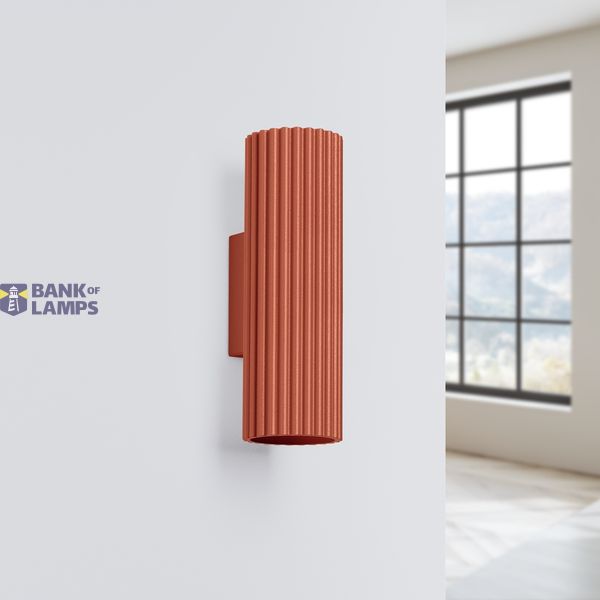 UP-DOWN RED SPOTLIGHT WALL LAMP WITH A CORRUGATED LAMPSHADE FOR INDUSTRIAL ROOMS image 10