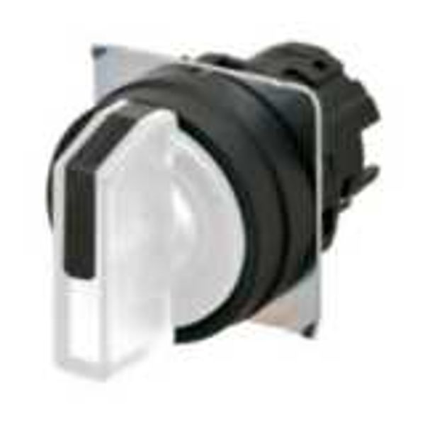Selector A22NZ Ã˜22, 3 position, Lighted, bezel PLASTIC, AUTO RESET ON A2270502A image 2