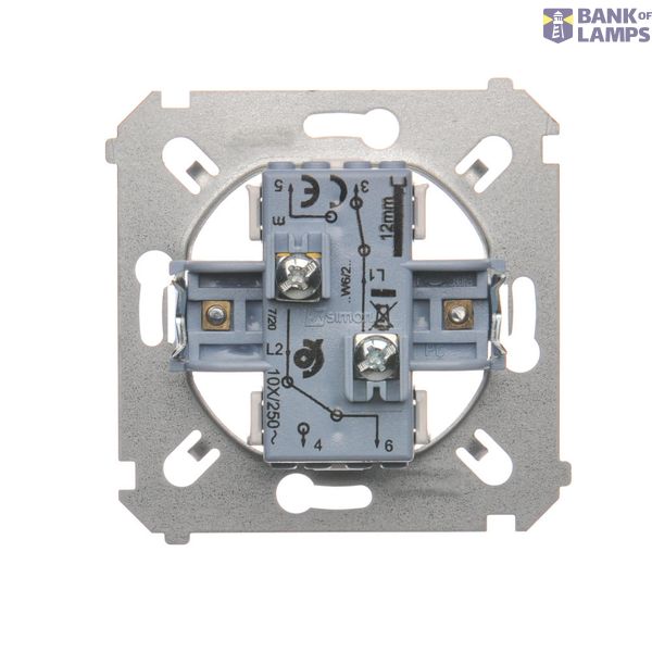Electronic roller blind switch/push button, 6A, matt aluminum image 1
