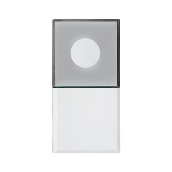 Push-button with illuminated indicator light, Whitek Series, matt white color - 1P NO 10A 250V - transparent diffuser - supplied with customization labels - 1 module image 1