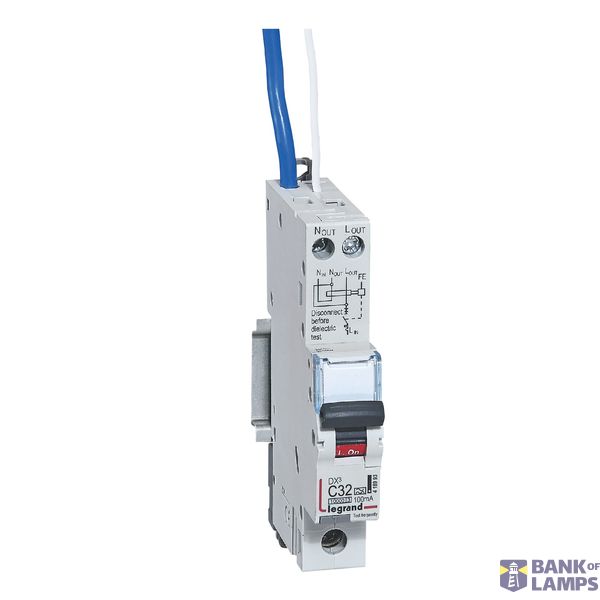 418993 RCBO DX3 10000A 1 pole 32A curve C type A 100mA image 1