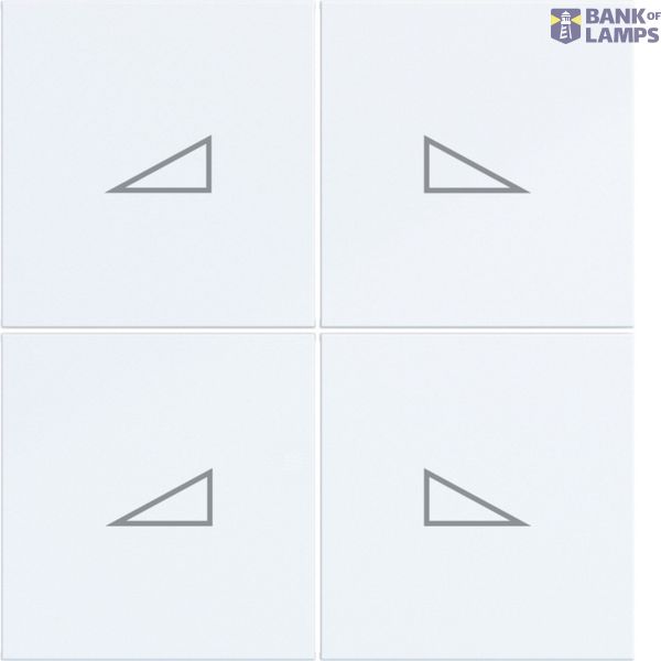 KNX pushbutton cover, 4-way, high/low dimming, A.x/C.x, matte light white image 1