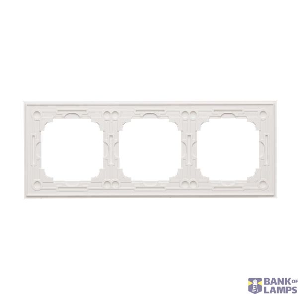 Quintuple frame, glass, silver pearl image 1