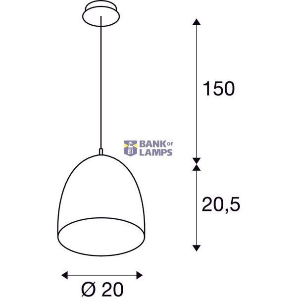 PARA CONE 20 pendant, round, marble, E27, max. 60W  image 2