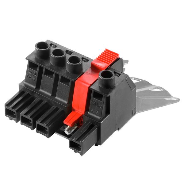 PCB plug-in connector, female plug, 10.16 mm, Number of poles: 4, 180°, Clamping yoke connection, Clamping range, max. : 16 mm² image 1