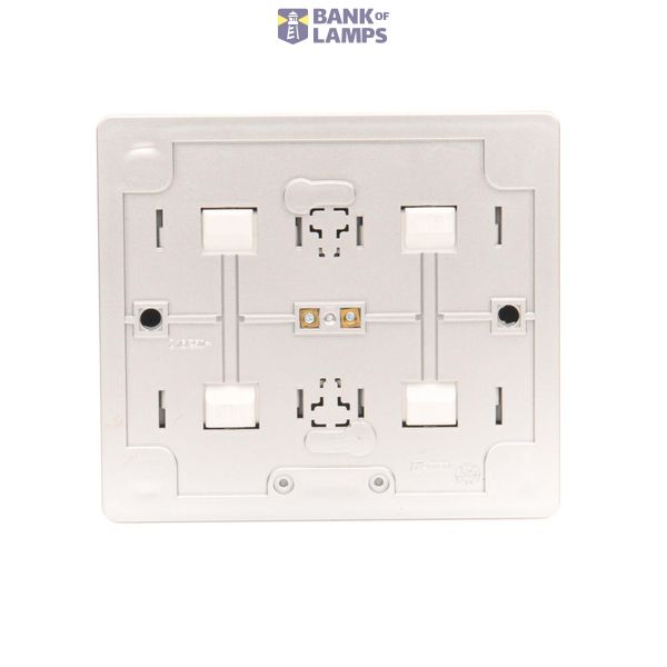 Single switch with indicator LED light, (module), 10AX, quick connection, Silver matt, metalic image 1