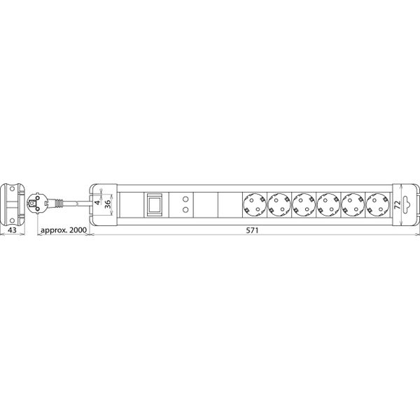 Type 3 surge arrester 230V a.c. SFL-Protector multiple socket outlet image 2