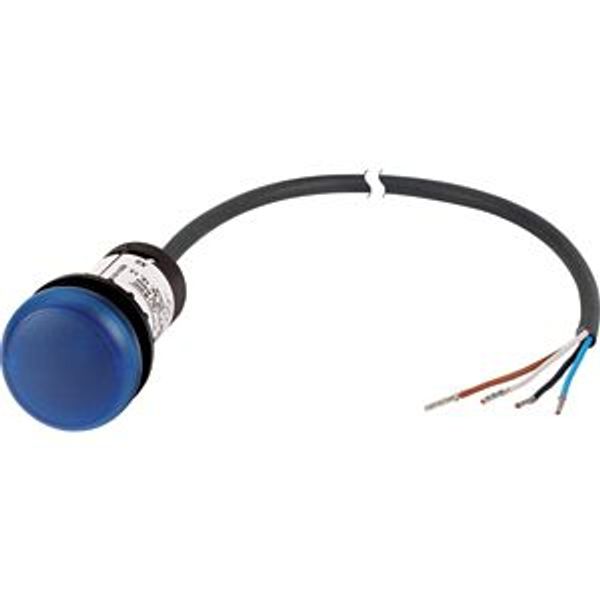 C22-L-B-24-P65 Indicator light, Flat, Cable (black) with non-terminated end, 4 pole, 3.5 m, Lens Blue, LED Blue, 24 V AC/DC image 5