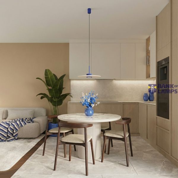 Pendant lamp OVO 1 ultramaryna/beżowa filc Gx53 image 5