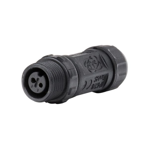 Socket without M12 nut, 2-pin, IP67, soldering image 1