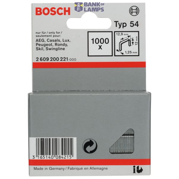 Fine wire staple, type 54 12.9 x 1.25 x 12 mm image 2