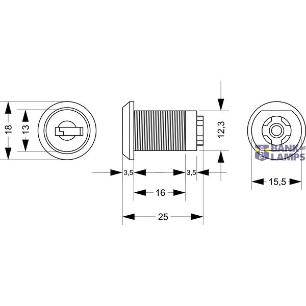 ZRH Metal lock for hermetic switchboards - repeatable image 1