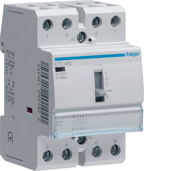 Night & Day Contactor 63A, 4NO, 230V image 1
