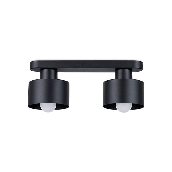CEILING LAMP SAVAR 2 BLACK E27 2X60 IP20 image 1